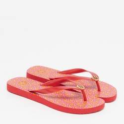 مملوكة مسبقًا Tory Burch Isidro Size 39 Red PVC Flip Flops