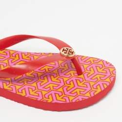 مملوكة مسبقًا Tory Burch Isidro Size 39 Red PVC Flip Flops