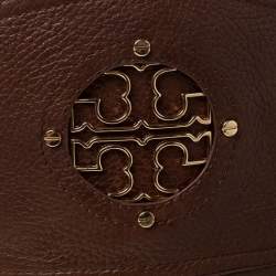 Pre Owned حذاء بوت توري برش جلد بني مقاس 38