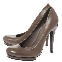 Tory Burch Brown Leather Pumps Size 38