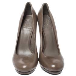 Tory Burch Brown Leather Pumps Size 38