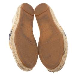 Pre Owned حذاء تورى برش فلات إسبادريل كانفاس بيج مقاس 37