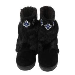 مملوكة مسبقًا خذاء بوت توري برش فرو وسويدي مقاس 38