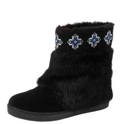 مملوكة مسبقًا خذاء بوت توري برش فرو وسويدي مقاس 38