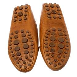 Tory Burch Brown Leather Driving Loafers Size 36.5