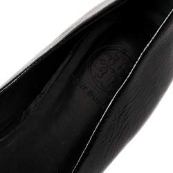 Tory Burch Black Patent Leather Andi Ballet Flats Size 39