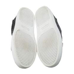 Pre Owned Tory Burch Black Quilted Leather Low Top Sneakers Size 38.5