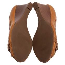 مملوكة مسبقًا صندل كعب روكي توري برش جلد بني مقاس 37