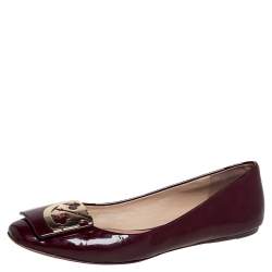 Tory Burch Burgundy Patent Leather Ballet Flats Size  Tory Burch | TLC