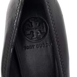 Tory Burch Black Leather Wedge Pumps Size 41