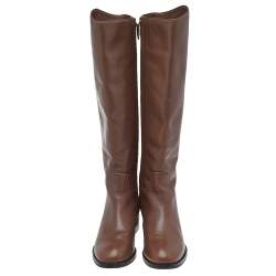 Tory Burch Brown Leather Fulton Riding Knee Length Boots Size 39.5