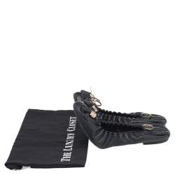 Pre Owned حذاء فلات باليرينا توري برش شراشيب ريس جلد أزرق داكن مقاس 38.5