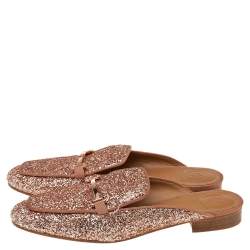 Pre Owned حذاء سلايد توري برش أميليا غليتر وردي مقاس 38.5