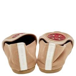 Tory Burch Multicolor Canvas and Patent Leather Espadrille Flats Size 37.5