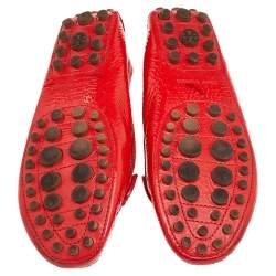 مملوكة مسبقًا Tory Burch Red Patent Leather Driving Loafers Size 37.5