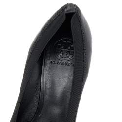 Tory Burch Black Leather And Elastic Caroline Pumps Size 40