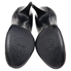 Tory Burch Black Leather And Elastic Caroline Pumps Size 40