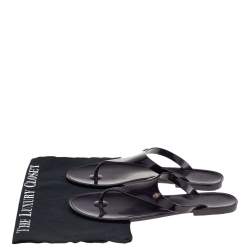 مملوكة مسبقًا Tory Burch Plum Rubber Speer Flat Thong Sandals Size 39.5