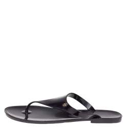 مملوكة مسبقًا Tory Burch Plum Rubber Speer Flat Thong Sandals Size 39.5
