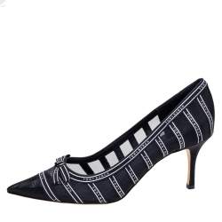 مملوكة مسبقًا Tory Burch Black Penelope Mesh Pointed-Toe Pumps Size 39