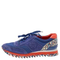 مملوكة مسبقًا حذاء رياضى تورى برش سوتوث شبك وسويدى متعدد الألوان مقاس 38.5