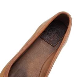 Tory Burch Brown Patent Leather Reva Ballet Flats Size 36