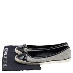 Tory Burch Grey Wool And Patent Leather Flats Size 37.5