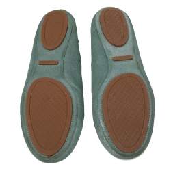 مملوكة مسبقًا حذاء فلات باليرينا توري برش ريفا سويدي أخضر مزرق