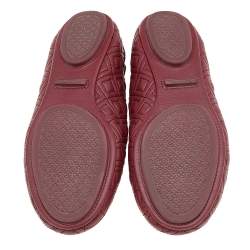 Pre Owned حذاء باليرينا فلات توري برش ميني جلد بني مبطن مقاس 36