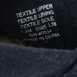 Pre Owned حذاء فلات توري برش إسبادريل ويستون جلد وكانفاس أحمر / أزرق كحلي