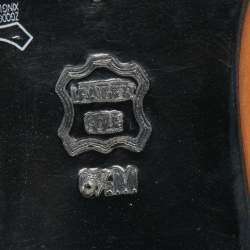 Pre Owned حذاء سلايد توري برش جلد وقماش تريكو بني/أحمر مقاس 36.5