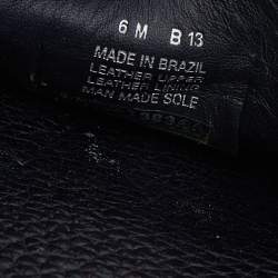 Pre Owned Tory Burch Black Leather Bow Loafers Size 36