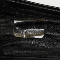 Pre Owned Tory Burch Black Patent Leather Reva Scrunch Ballet Flats Size 38 