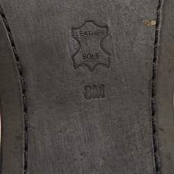 Pre Owned Tory Burch Multicolor Leather Weaver Tasseled Flat Sandals Size 38