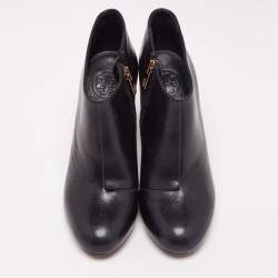 Pre Owned حذاء بوت كاحل توري برش جلد أزرق كحلي سير كاحل مقاس 37.5