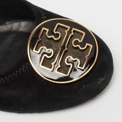 Pre Owned Tory Burch Black Suede Block Heel Pumps Size 36.5