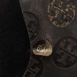 Pre Owned Tory Burch Black Suede Block Heel Pumps Size 36.5