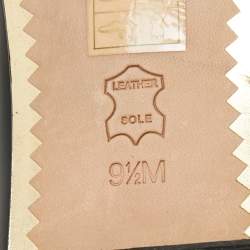 Pre Owned حذاء لوفرز توري برش سيدني جلد أسود بلا خلف كعب مقاس 40