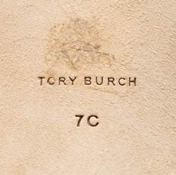 Pre Owned Tory Burch Black Leather Bombe Miller Slide Sandals Size 37.5