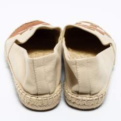 مملوكة مسبقًا حذاء فلات إسبارديل توري برش كانفاس بني/بيج مقاس 38.5