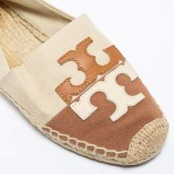 مملوكة مسبقًا حذاء فلات إسبارديل توري برش كانفاس بني/بيج مقاس 38.5