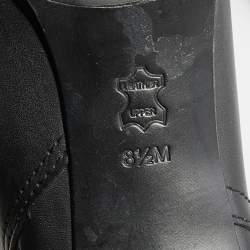 مملوكة مسبقًا Tory Burch Black Leather Ankle Length Boots Size 38.5