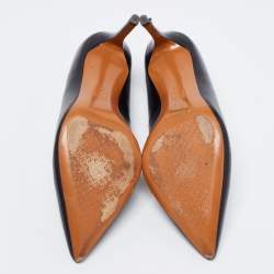 Pre Owned Tory Burch Black Leather Elizabeth Pumps Size 39