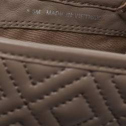 Pre Owned Tory Burch Grey Quilted Slip on Sneakers Size 38.5