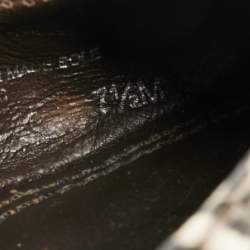 Pre Owned Tory Burch Tri-Color Snakeskin Embossed Leather Cap Toe Scrunch Ballet Flats Size 38