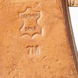 Pre Owned Tory Burch Multicolor Leather Rainbow Sienna Flat Mules Size 37.5