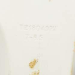 Pre Owned Tory Burch Navy Blue Leather Chance Low Top Sneakers Size 37.5