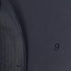 Pre Owned Tory Burch Black Quilted Leather Wedge Pumps Size 39