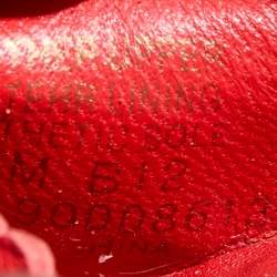 Pre Owned Tory Burch Red Leather Reese Tassel Scrunch Ballet Flats Size 38