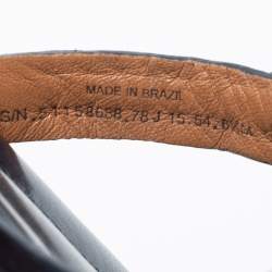 Pre Owned Tory Burch Navy Blue Leather Miller Thong Flats Size 37